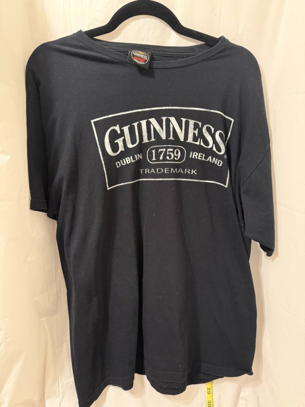 Vintage Guinness Dublin 1759 Ireland Black Graphic T-Shirt Mens Large Made USA